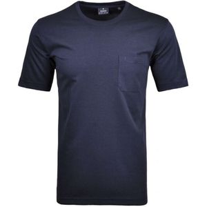 RAGMAN Softknit Regular Fit T-Shirt ronde hals marine, Effen
