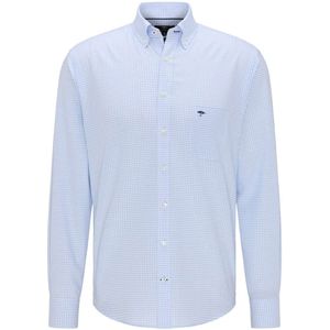 Fynch-Hatton Casual Fit Overhemd lichtblauw, Ruit