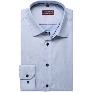 Marvelis Overhemd blauw, Gestructureerd