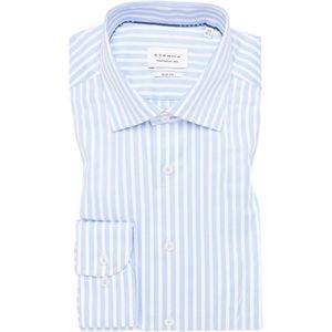 ETERNA Slim Fit Overhemd middenblauw, Gestreept