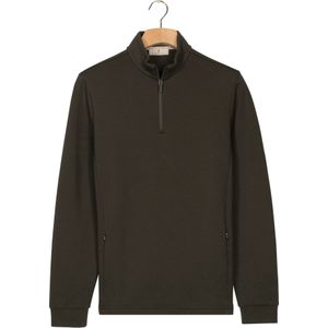 Thomas Maine Sweatshirt ritssluitinggroen, Effen