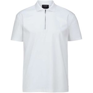 OLYMP SIGNATURE Casual Tailored Fit Polo shirt Korte mouw wit