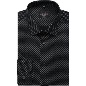 Marvelis Overhemd zwart, Bedrukt