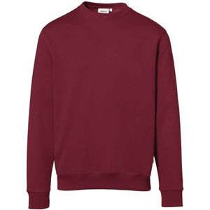 HAKRO Organic Sweatshirt ronde hals wijnrood, Effen