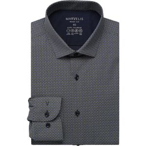Marvelis Performance Overhemd marine, Bedrukt