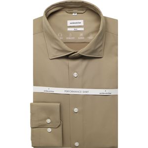 Seidensticker Overhemd beige, Effen