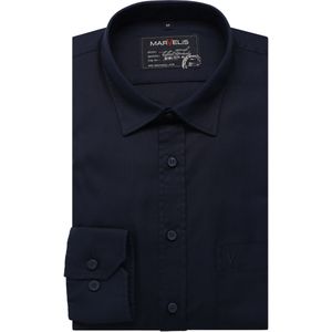 Marvelis Casual Overhemd marine, Effen