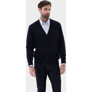 van Laack Cardigan blauw, Gestructureerd
