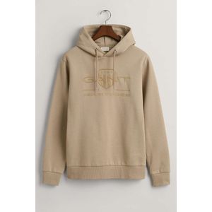 GANT Regular Fit Hooded Sweatshirt beige, Effen