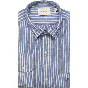 GANT Linnen Overhemd blauw, Gestreept