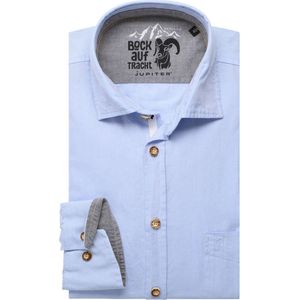 Jupiter Traditioneel overhemd lichtblauw, Effen