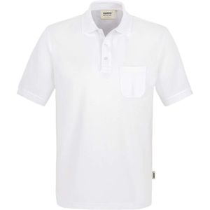 HAKRO 812 Comfort Fit Polo shirt Korte mouw wit