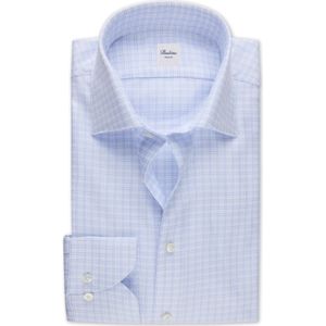Stenströms Overhemd lichtblauw, Ruit