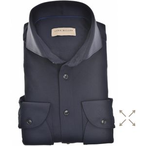 John Miller Overhemd Marine, Effen