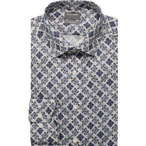 OLYMP Luxor Overhemd blauw, Bedrukt