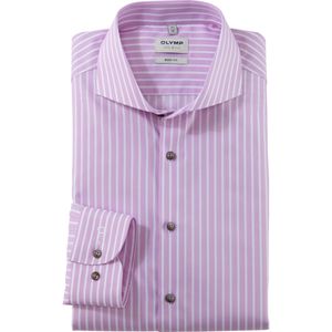 OLYMP Level Five Overhemd roze, Gestreept