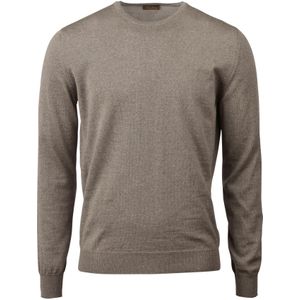 Stenströms Sweatshirt ronde halslichtbruin, Effen