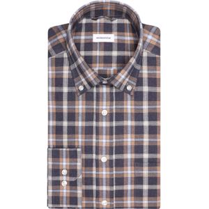 Seidensticker Flanellen Overhemd donkerblauw, Ruit