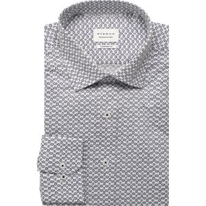 ETERNA Overhemd middenblauw, Bedrukt