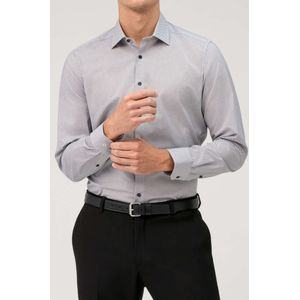 OLYMP Level Five Body Fit Overhemd zwart/wit, Motief