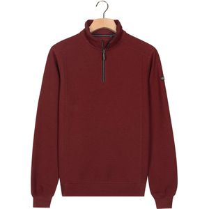 Baileys Half-Zip Sweater rood, Effen