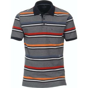 Casa Moda Casual Fit Polo shirt Korte mouw rood/grijs