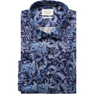 ETERNA Overhemd marine, Bedrukt