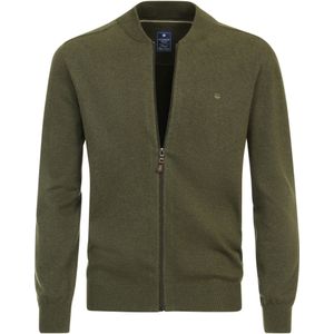 Redmond Casual Cardigan groen, Effen