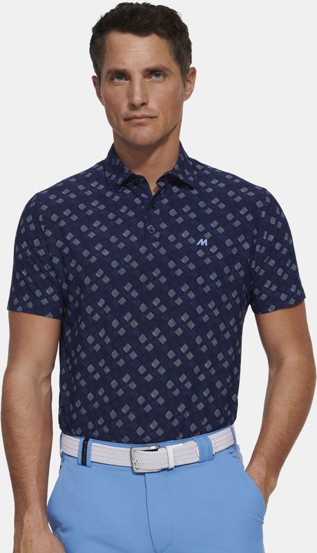 Meyer Polo shirt Korte mouw donkerblauw