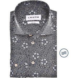 Ledub - Overhemd - Donkerblauw - 100% Katoen - Modern Fit