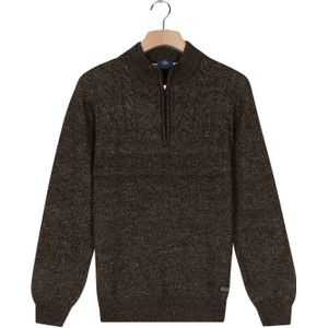 Baileys Trui ritssluitingbruin, Cable knit