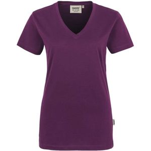 HAKRO Dames T-shirt aubergine, Effen