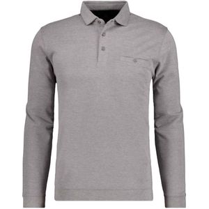 RAGMAN Poloshirt lange mouw grijs, Effen
