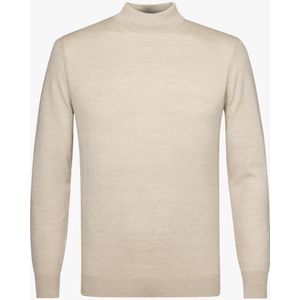 Profuomo - Slim Fit - Gebreide Trui - Beige - 100% Wol