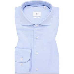 ETERNA 1863 Overhemd middenblauw, Gestructureerd