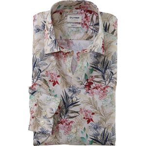 OLYMP Level Five Overhemd natuurlijk, Bedrukt