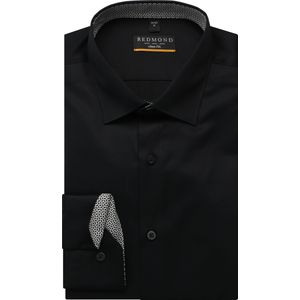 Redmond Overhemd zwart, Effen