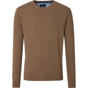 Redmond Casual Trui ronde hals beige, Effen