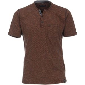 Casa Moda Casual T-Shirt ronde hals bruin, Melange