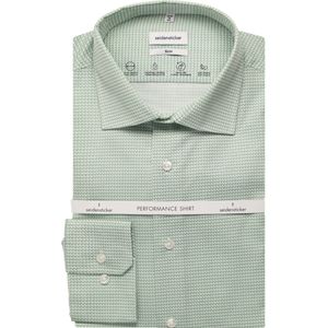 Seidensticker Overhemd lichtgroen, Bedrukt