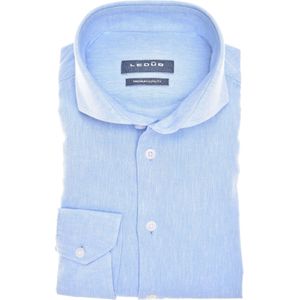 Ledȗb Linnen Overhemd lichtblauw, Effen