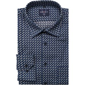 Marvelis Casual Overhemd marine, Motief