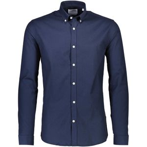 Lindbergh - Overhemd - Donkerblauw - Lange Mouw - Effen