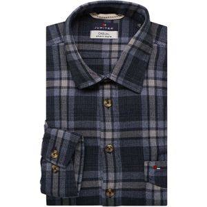 Jupiter Casual Flanellen Overhemd marine, Ruit