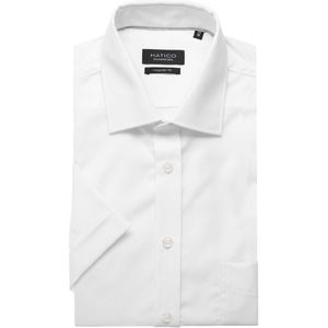 Hatico Regular Fit Overhemd Korte mouw wit