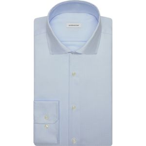 Overhemden - Blauw - 100% Katoen - Slim Fit - Kentkraag - Lange Mouwen