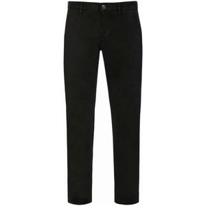 Alberto Regular Fit Chino zwart, Effen