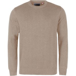 Kronstadt Carlo Sweatshirt ronde hals zand, Effen