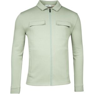 Thomas Maine Poloshirt lange mouw groen, Effen