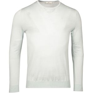 Thomas Maine Trui ronde halsblauw, Effen